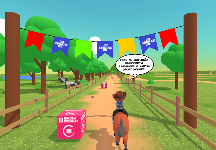 Equitação na fazenda sustentável